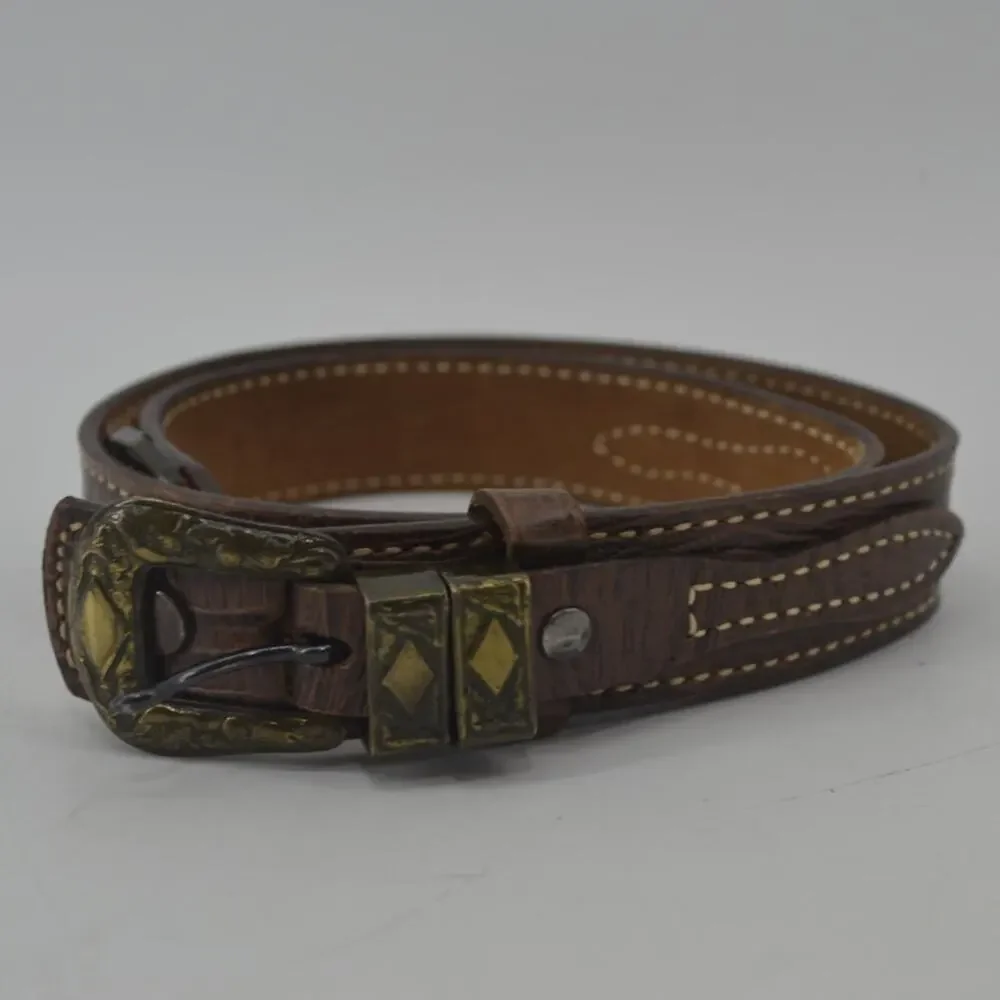 TexTan Women's Western Cowgirl Brown Leather Belt Boho Sz 28 - Picture 6 of 14